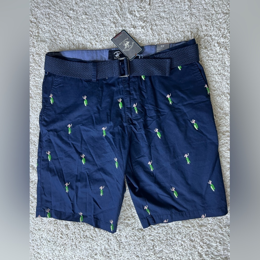 Mens 38 Beverly Hills Polo Hula Girl Shorts NWT